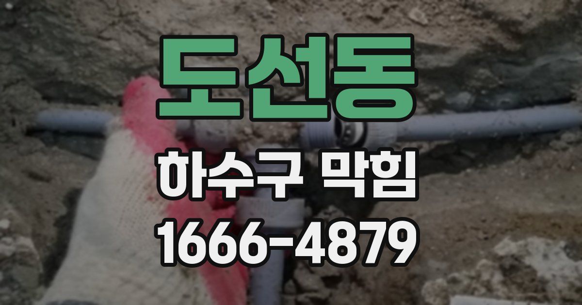 도선동 하수구 막힘