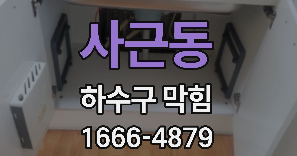 사근동 하수구 막힘