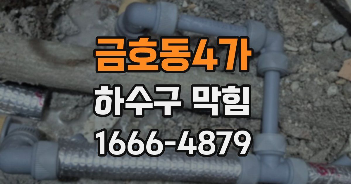 금호동4가 하수구 막힘