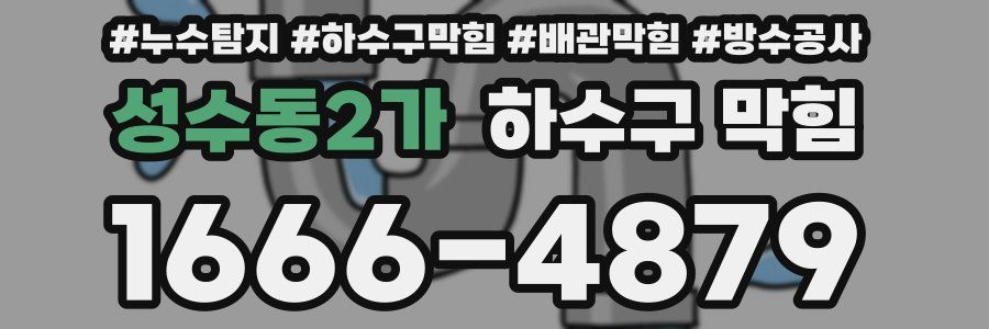 성수동2가 하수구 막힘