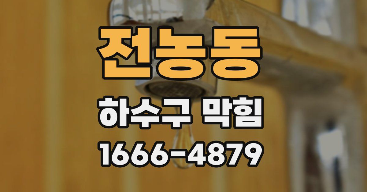 전농동 하수구 막힘