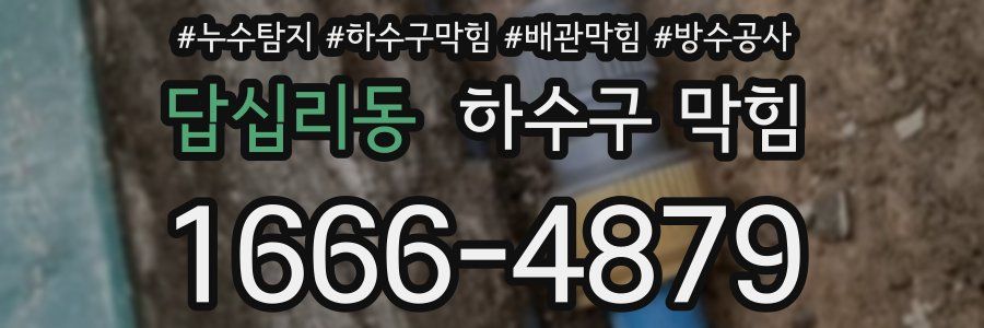 답십리동 하수구 막힘
