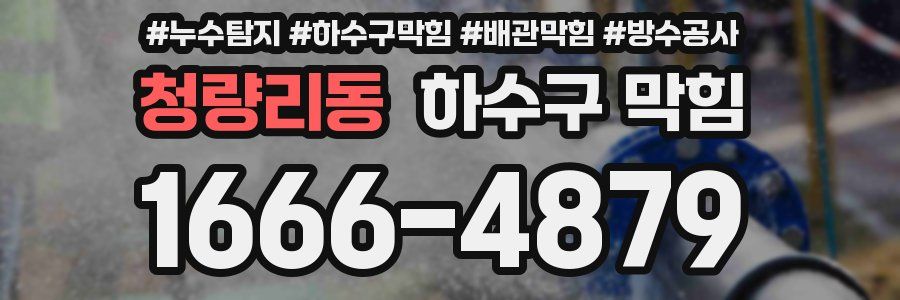 청량리동 하수구 막힘