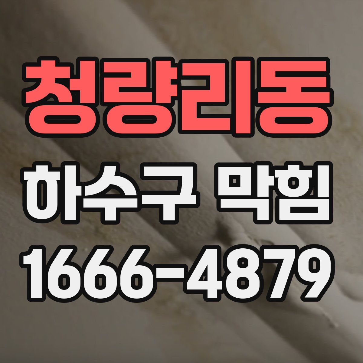 청량리동 하수구 막힘