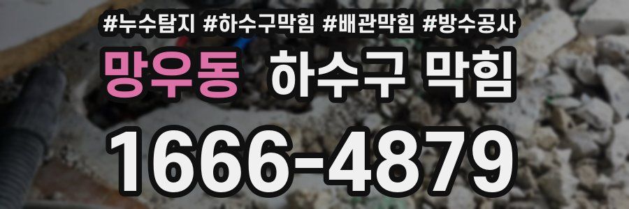 망우동 하수구 막힘
