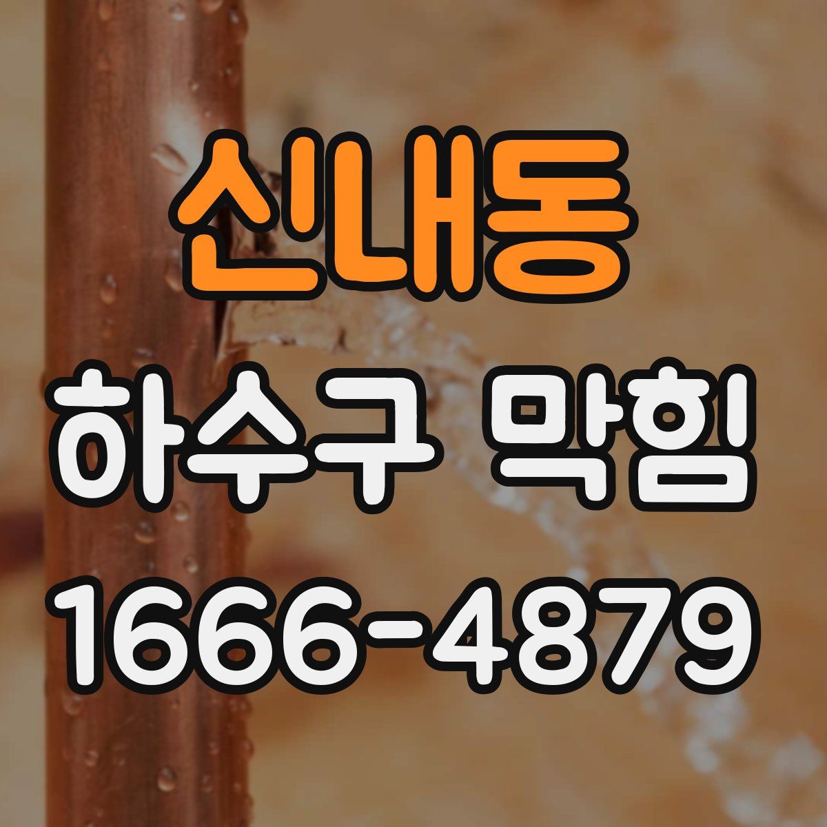 신내동 하수구 막힘