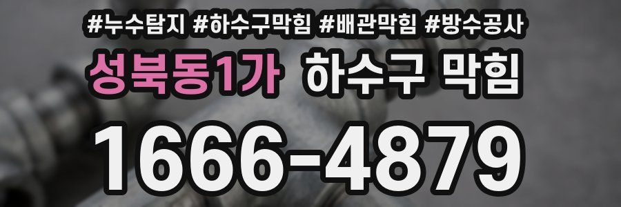 성북동1가 하수구 막힘