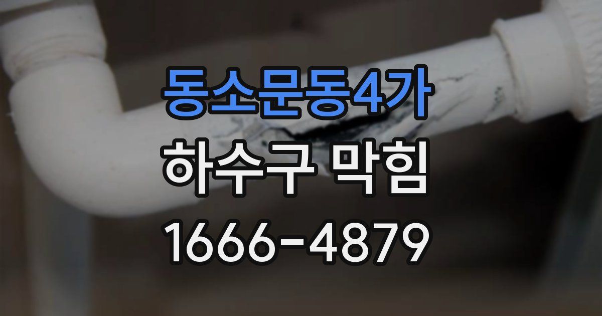 동소문동4가 하수구 막힘