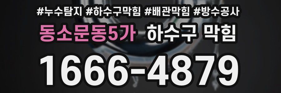 동소문동5가 하수구 막힘