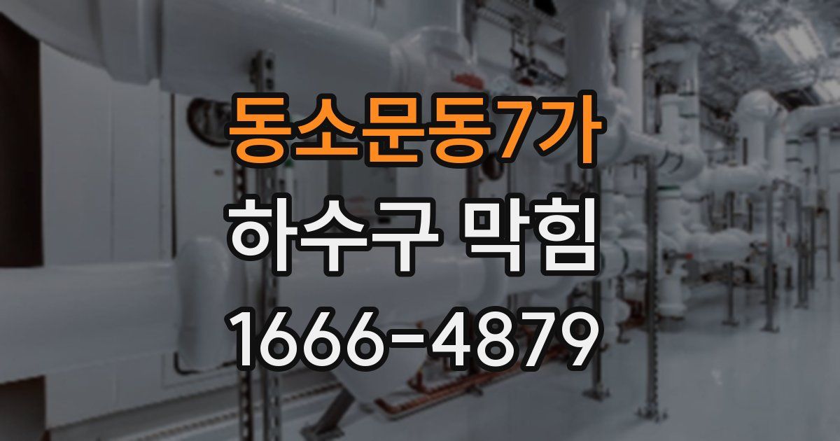 동소문동7가 하수구 막힘