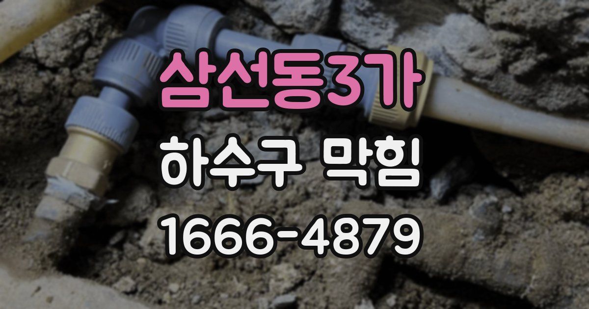 삼선동3가 하수구 막힘