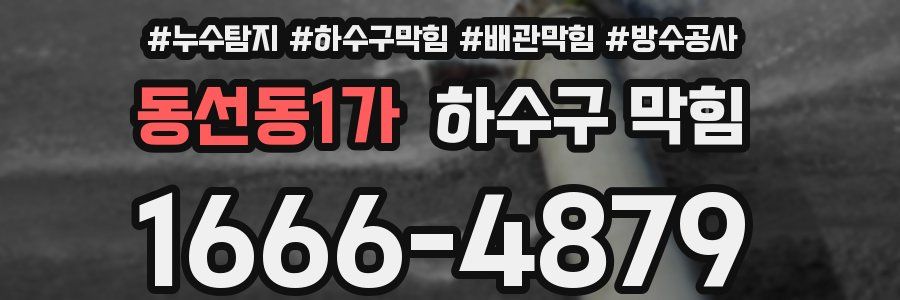 동선동1가 하수구 막힘