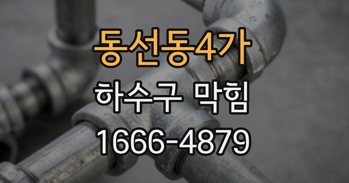 동선동4가 하수구 막힘