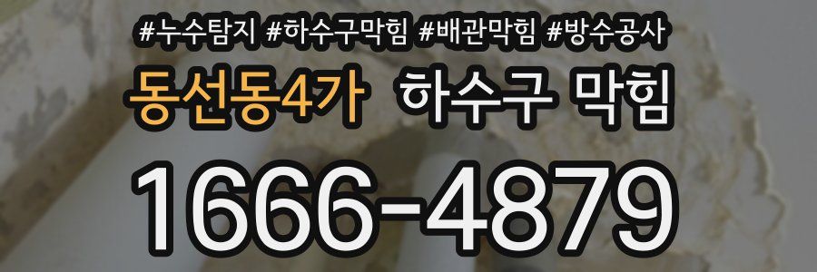 동선동4가 하수구 막힘