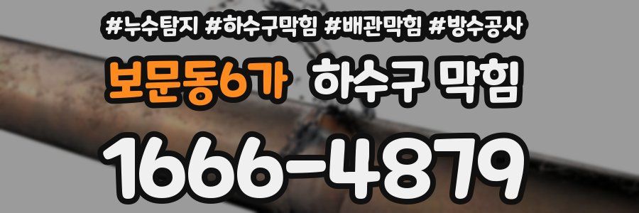 보문동6가 하수구 막힘