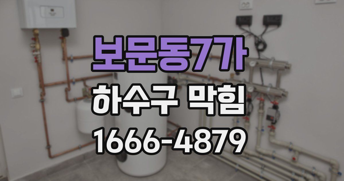 보문동7가 하수구 막힘