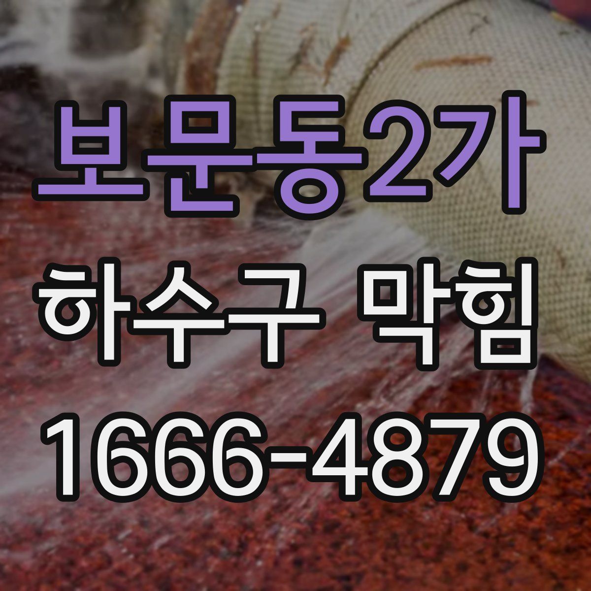 보문동2가 하수구 막힘