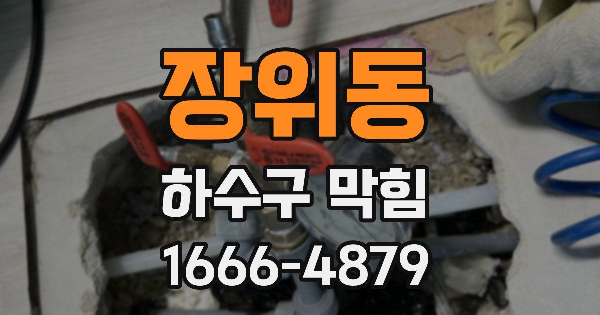 장위동 하수구 막힘