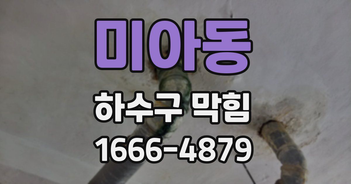 미아동 하수구 막힘