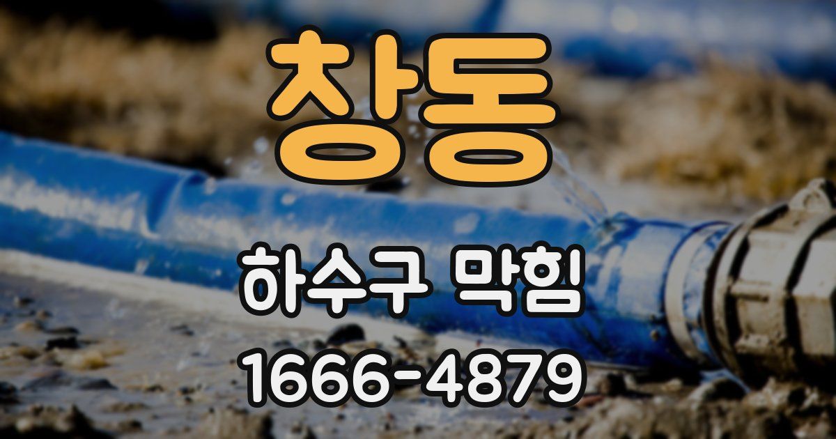 창동 하수구 막힘