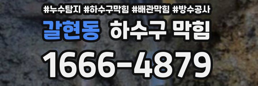 갈현동 하수구 막힘