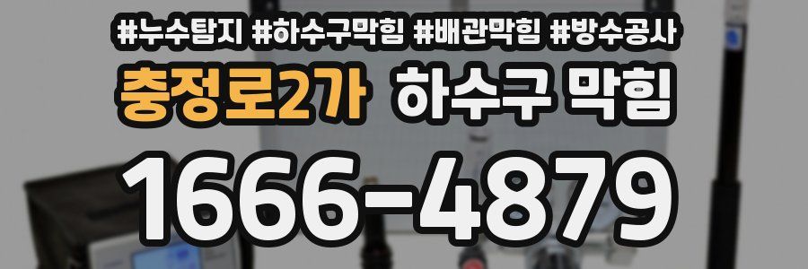 충정로2가 하수구 막힘