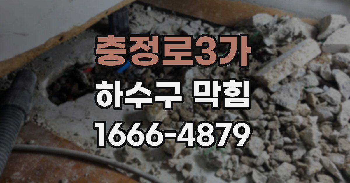 충정로3가 하수구 막힘