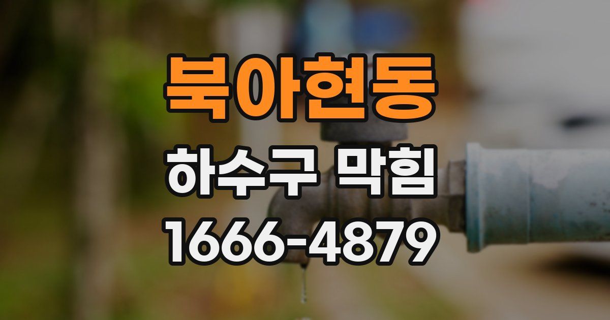 북아현동 하수구 막힘