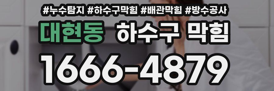 대현동 하수구 막힘