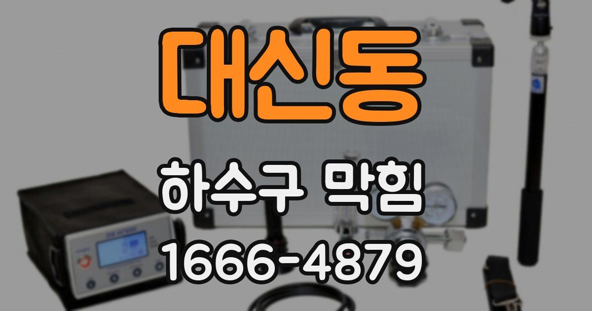 대신동 하수구 막힘