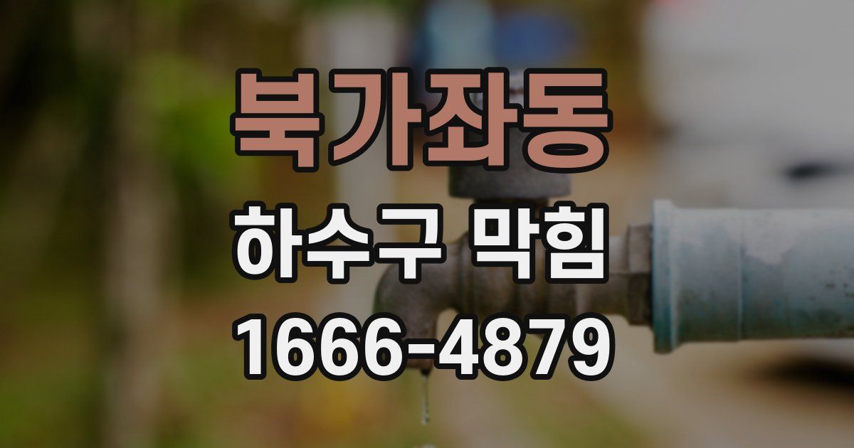 북가좌동 하수구 막힘