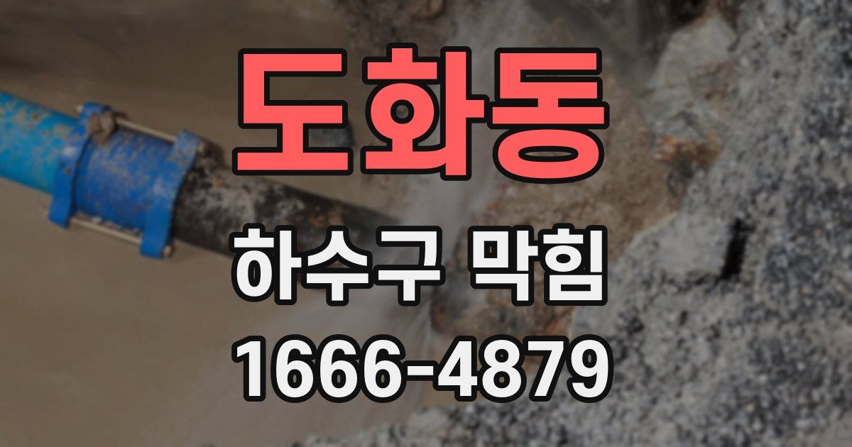 도화동 하수구 막힘