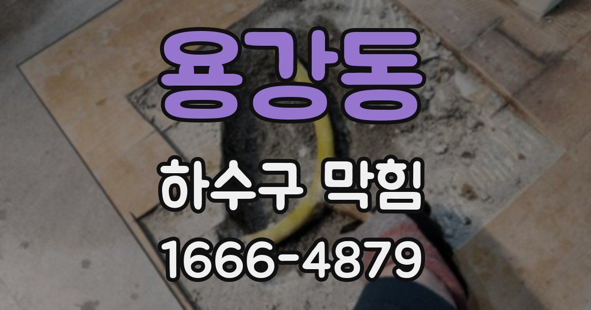 용강동 하수구 막힘