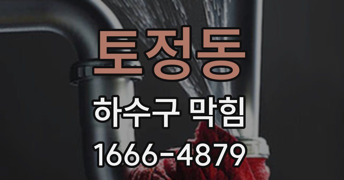 토정동 하수구 막힘