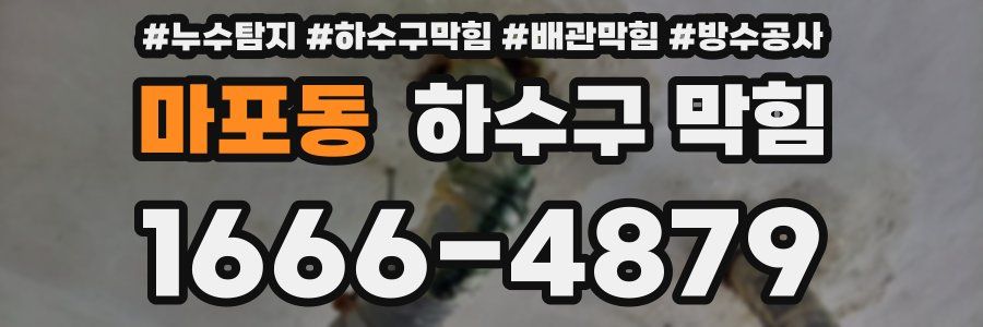 마포동 하수구 막힘