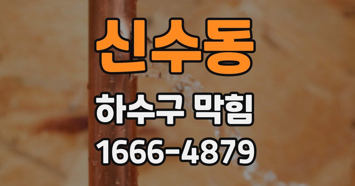 신수동 하수구 막힘