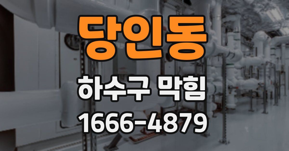 당인동 하수구 막힘