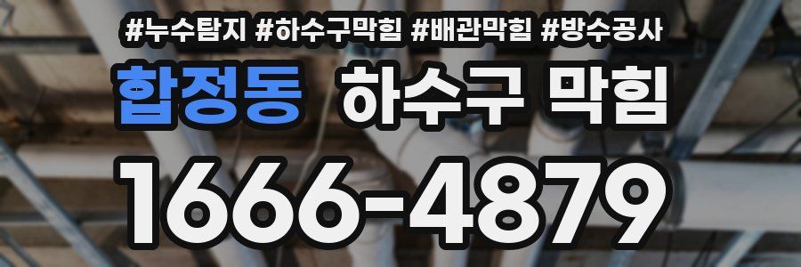 합정동 하수구 막힘
