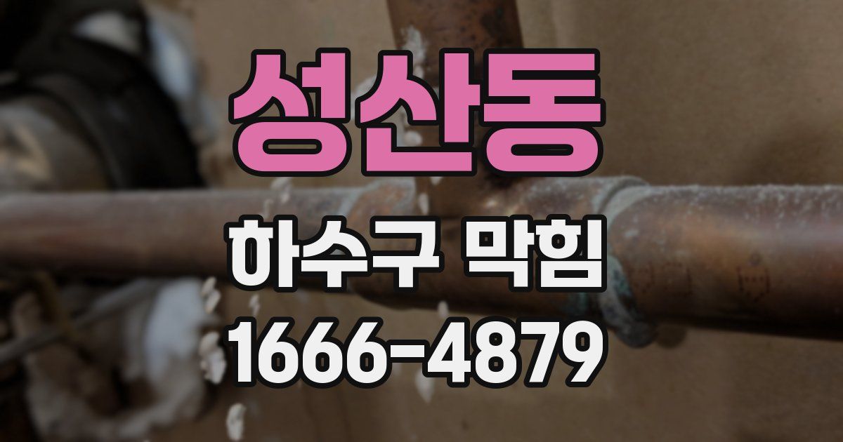 성산동 하수구 막힘