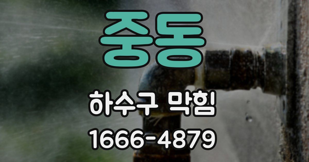 중동 하수구 막힘