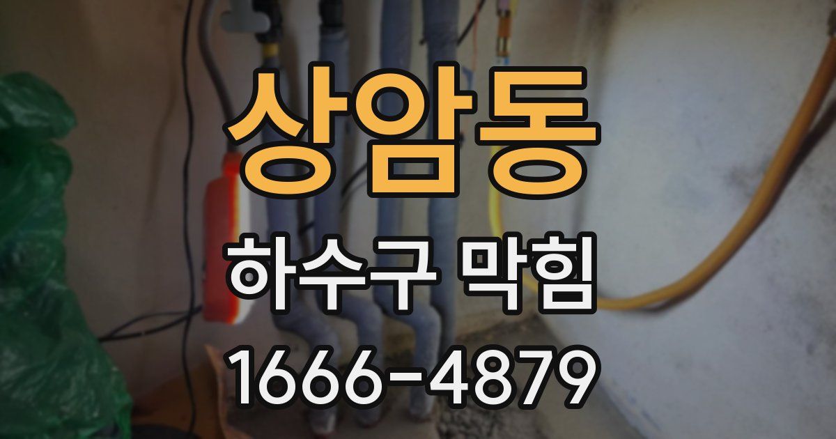 상암동 하수구 막힘