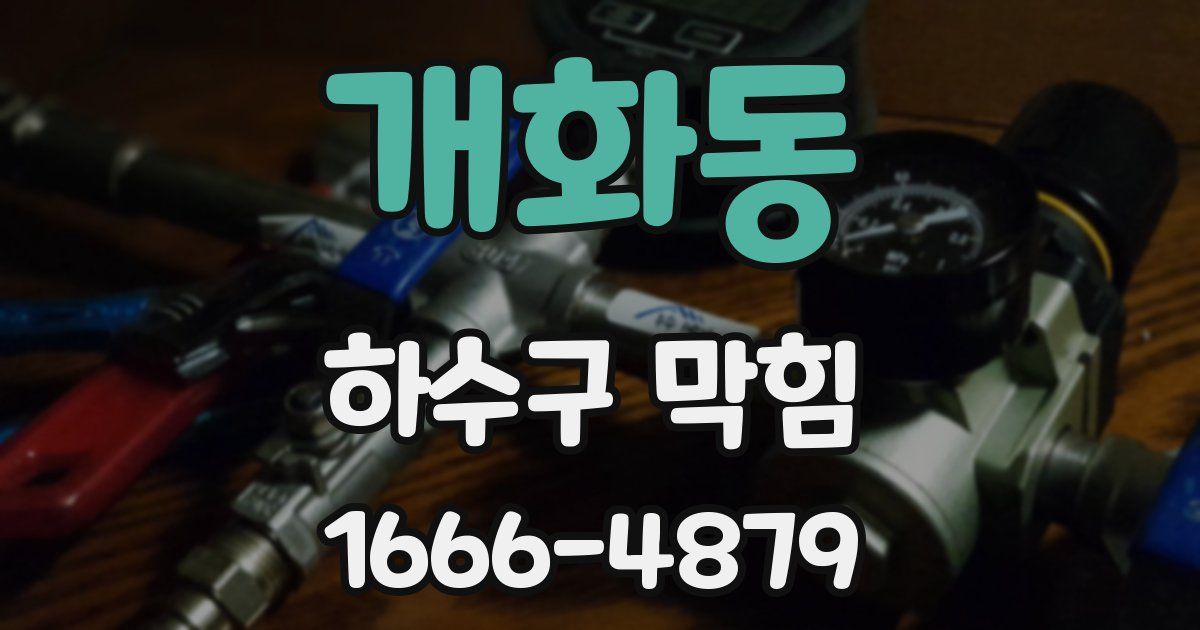 개화동 하수구 막힘
