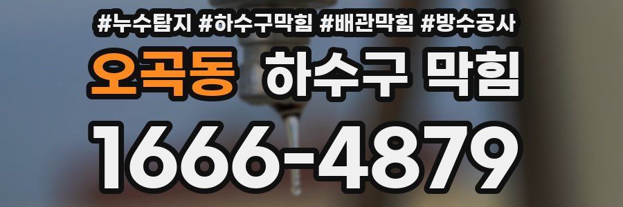 오곡동 하수구 막힘