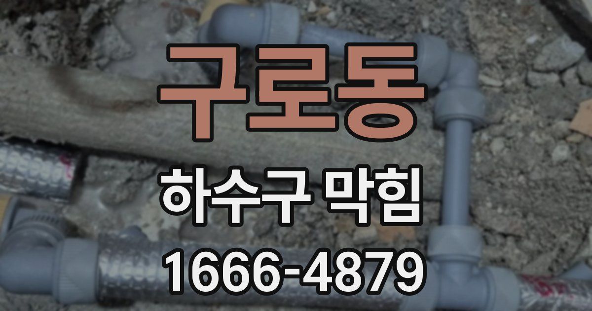 구로동 하수구 막힘