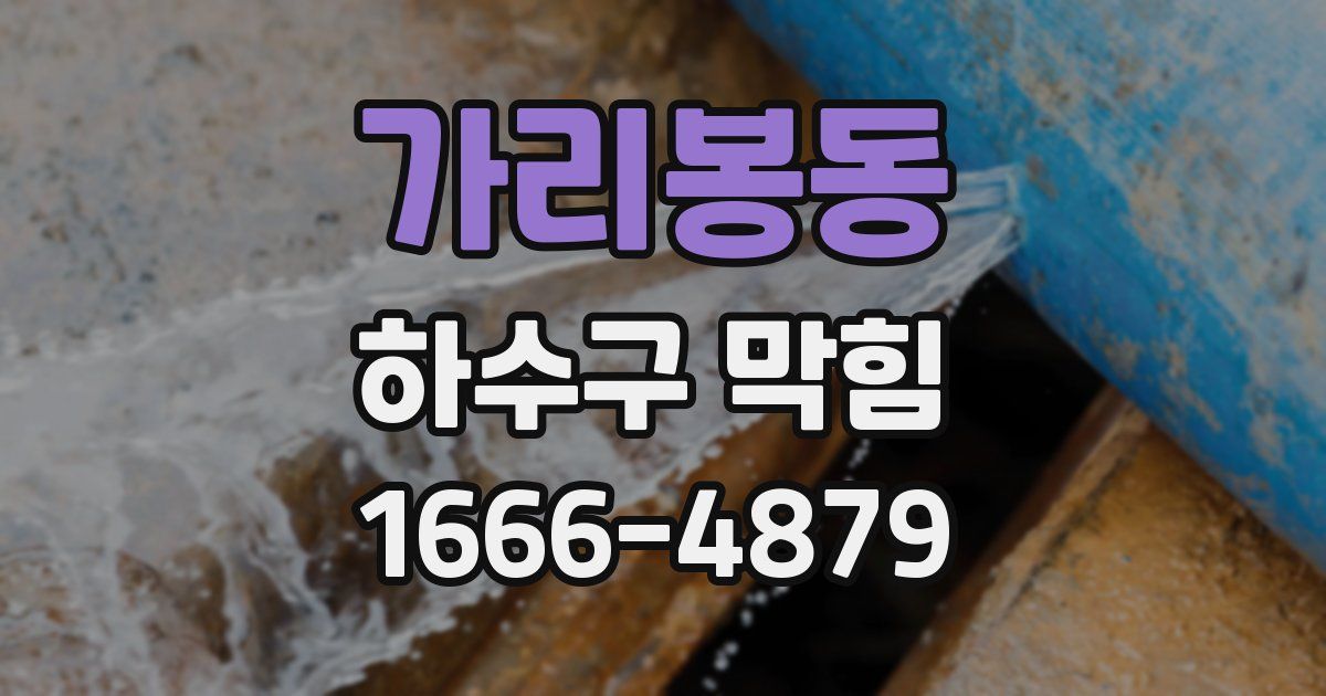 가리봉동 하수구 막힘