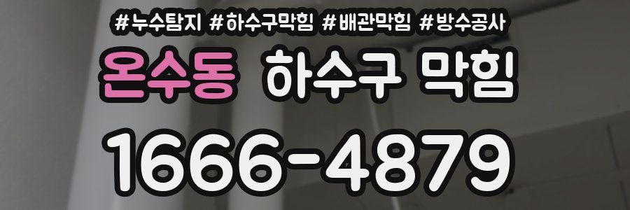 온수동 하수구 막힘
