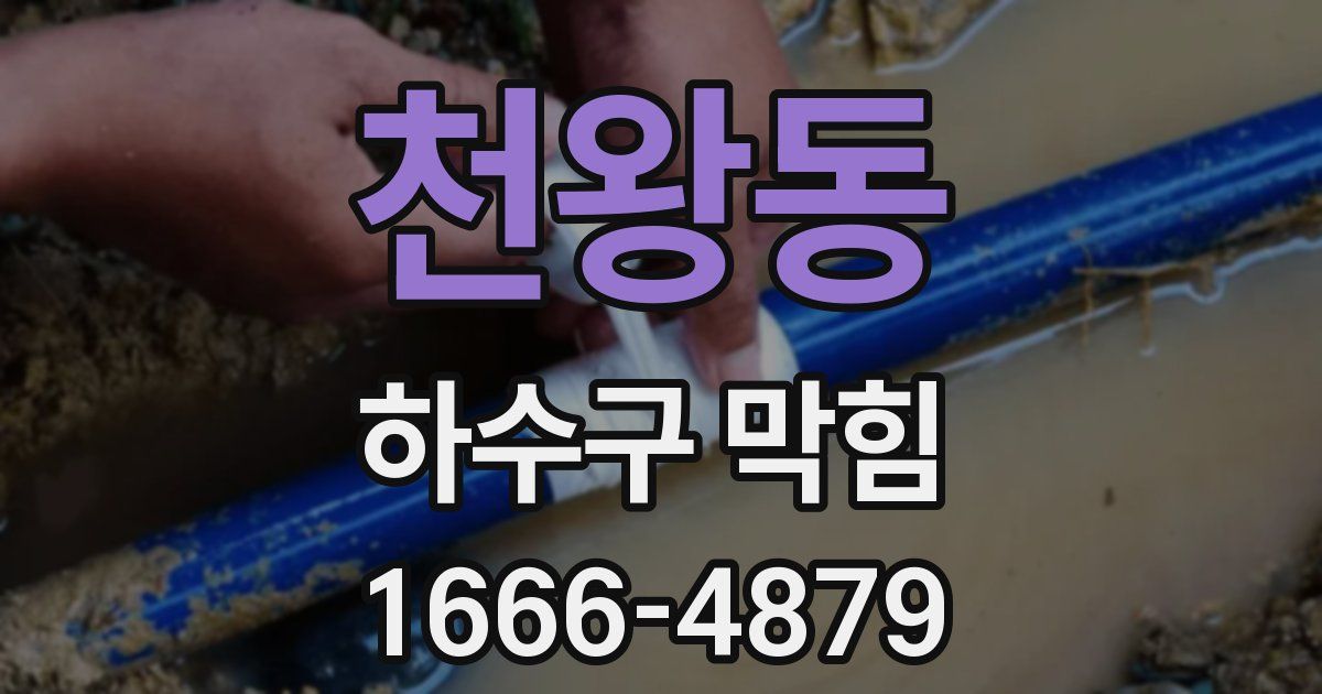 천왕동 하수구 막힘