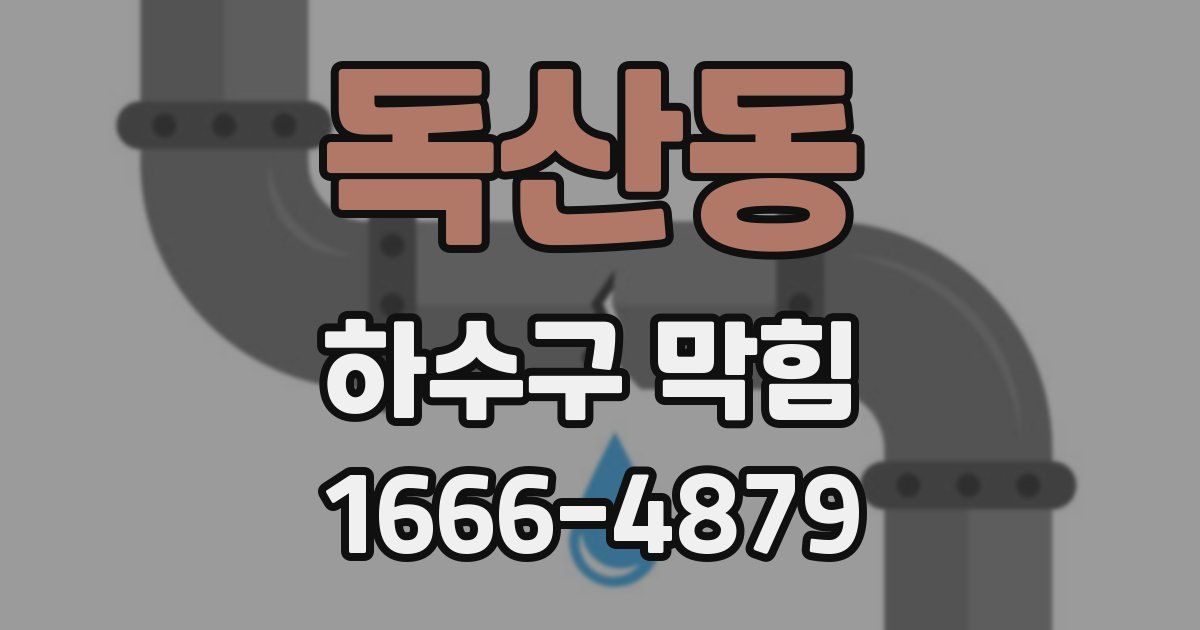 독산동 하수구 막힘