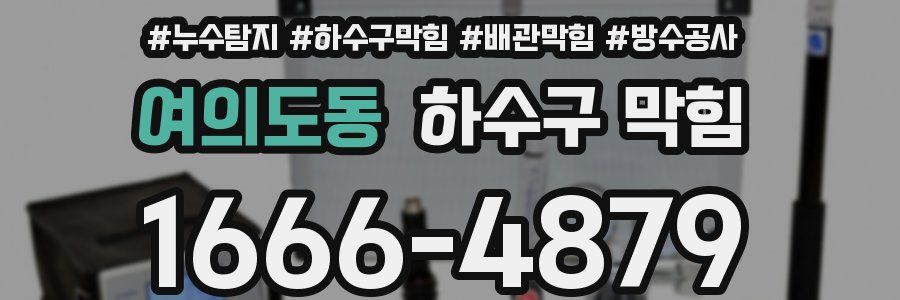 여의도동 하수구 막힘