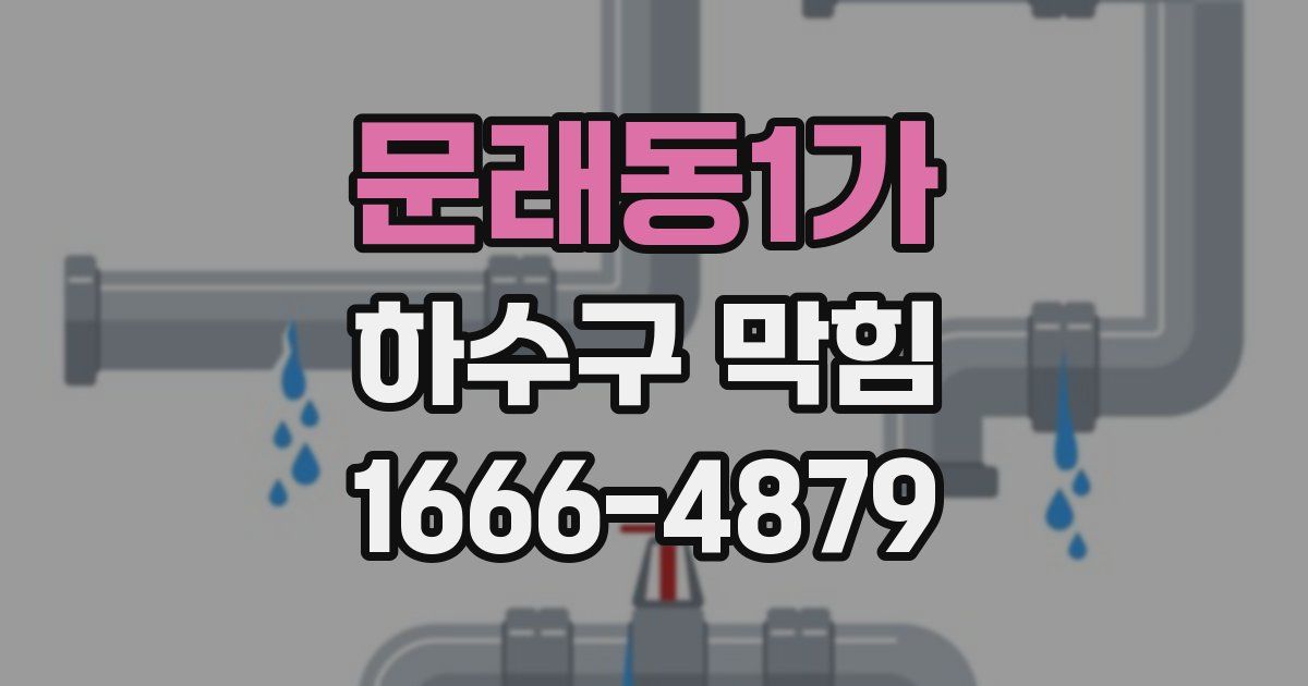 문래동1가 하수구 막힘